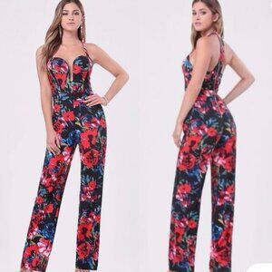 Bebe X Naven Floral Jumpsuit